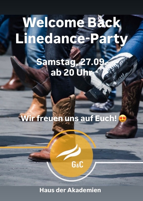 Welcome Back - Linedance Party, am 27.09. ab 20 Uhr! 